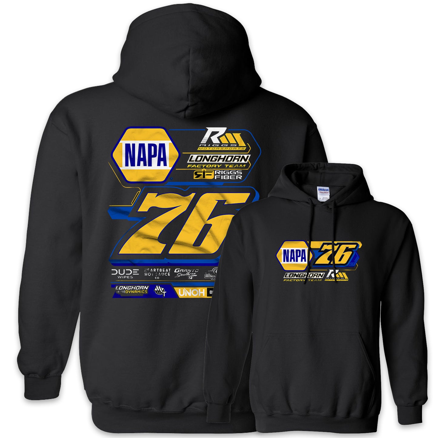 76 Overton Napa Crew Hoodie Black