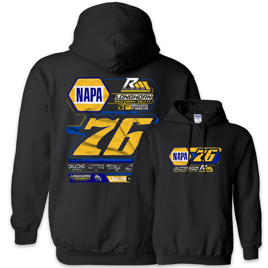 76 Overton Napa Crew Hoodie Black