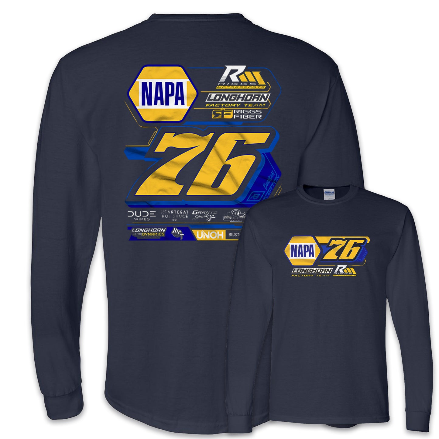 76 Overton Napa Crew Long Sleeve Tee Navy