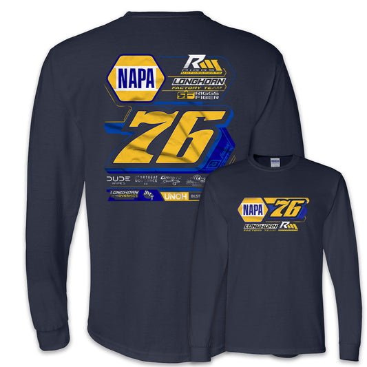 76 Overton Napa Crew Long Sleeve Tee Navy