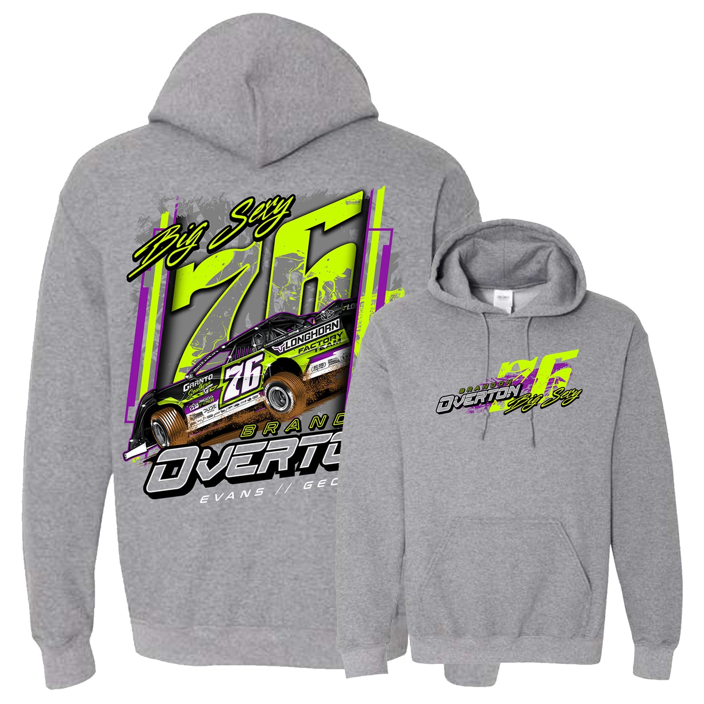 Overton 76 Purple & Yellow Hoodie