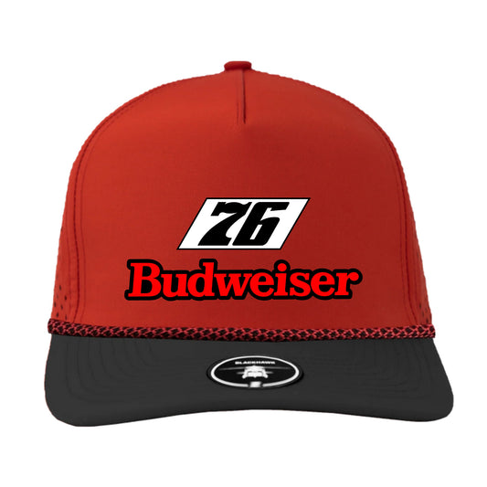 Blackhawk Budweiser 76 Rope Hat - Red/Black