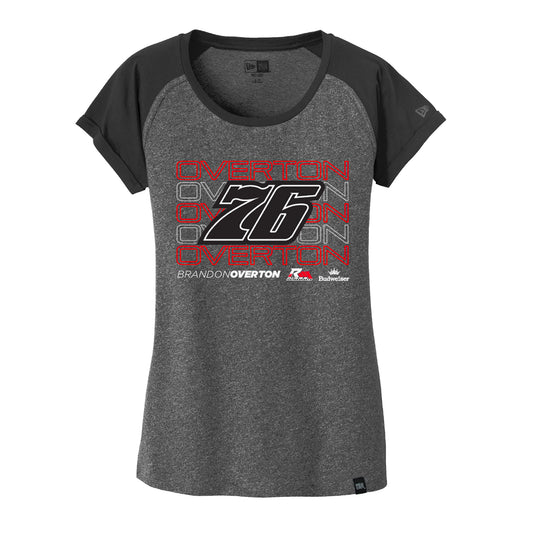 Overton Budweiser New Era Women's Heritage Blend Varsity Tee