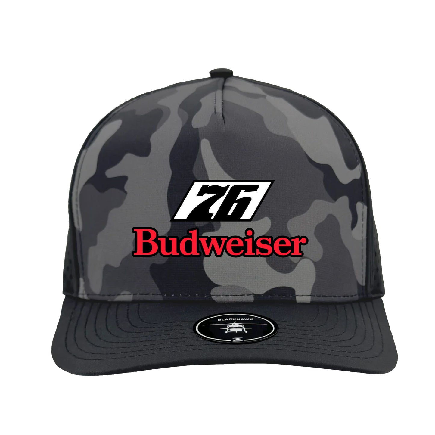Black Camo Zapped Blackhawk 5-Panel Budweiser 76