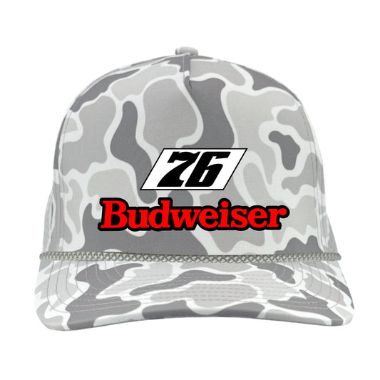 Blackhawk Budweiser 76 Rope Hat - White Camo